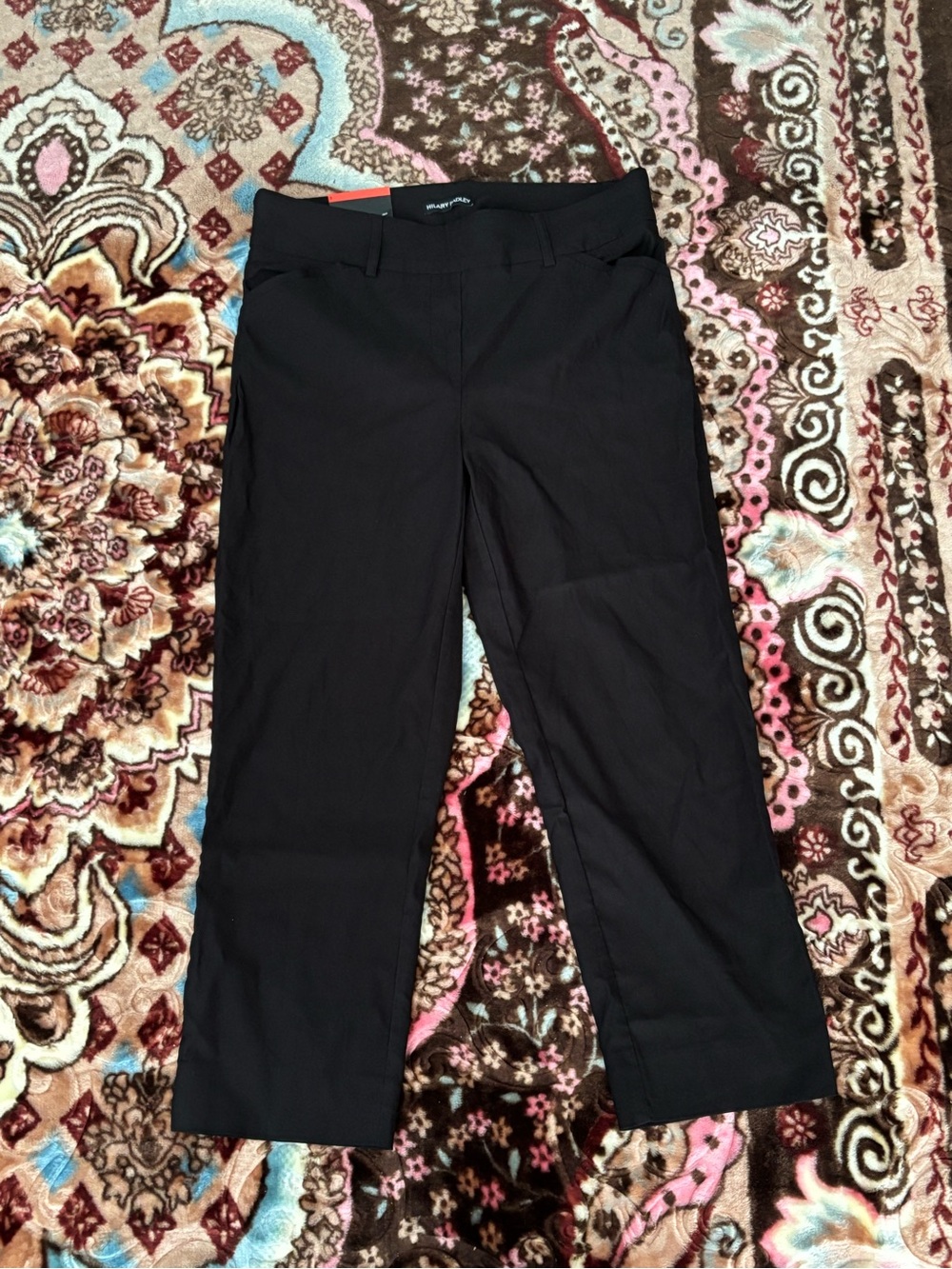 Hilary Radley Black Straight-Leg Trousers